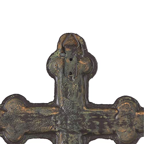 8.5" H Cast Iron Wall Cross Home Decor, Green……