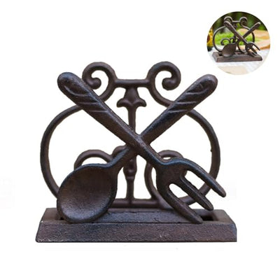 Exquisite Vintage Cast Iron Napkin Holder With Playful Standing Animal Motif - Elevate Elegance And Functionality In Your Table Setting (Tableware)