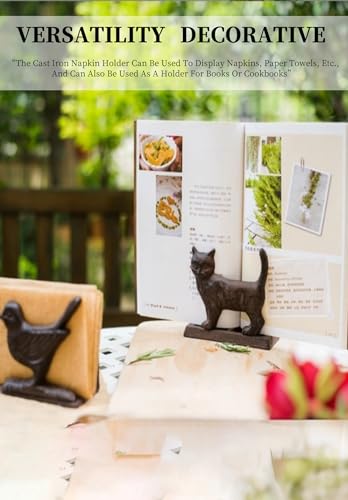 Exquisite Vintage Cast Iron Napkin Holder With Playful Standing Animal Motif - Elevate Elegance And Functionality In Your Table Setting (Tableware)