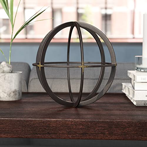 BSTGIFTS Iron Band Decorative Sphere - Accent Piece Ball - Decoration Metal Sphere 6.8 Inche Dia
