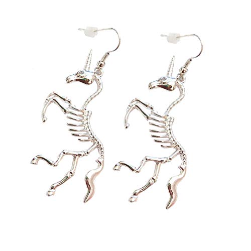 Halloween Skeleton Earrings Unicorn Drop Earrings Creative Metal Ear Jewelry Party Accessory for Women
