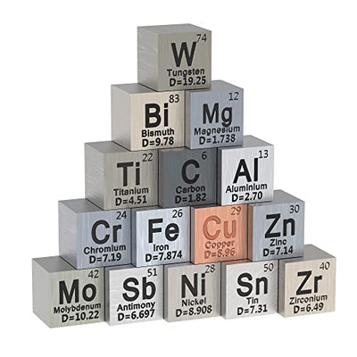 15 piece metal element cubes - density cube set