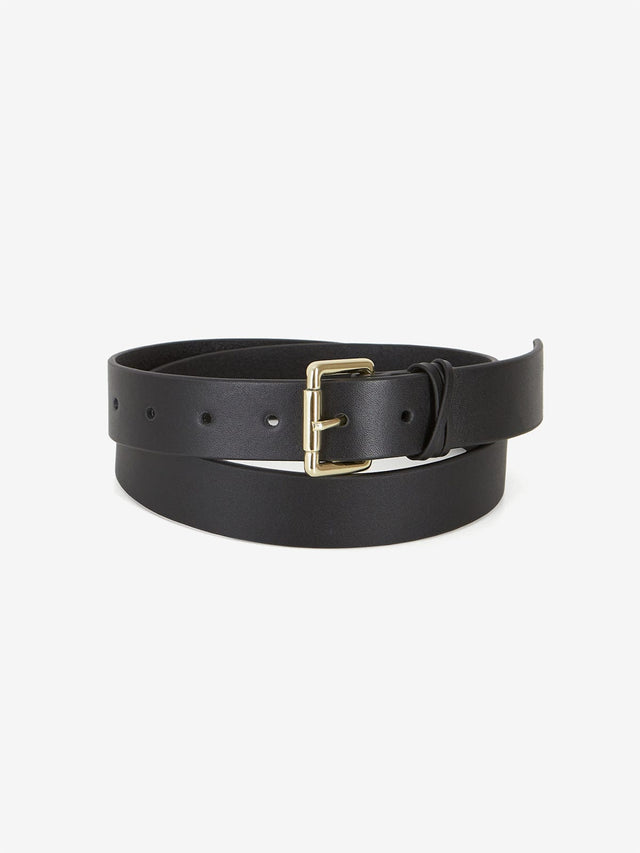 BY IRIS Clara Leather Belt Black