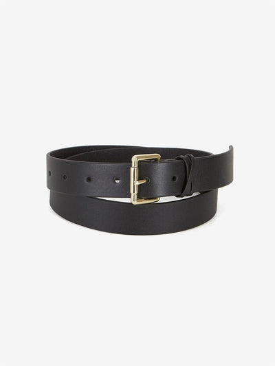 BY IRIS Clara Leather Belt Black