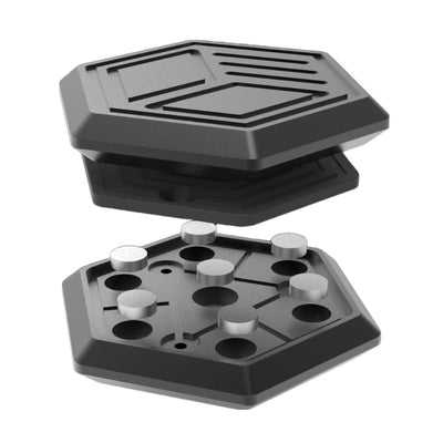 Hexagon Fidget Slider EDC Gadgets Toy Metal Magnetic Haptic Fidget Toys for Adults Anxiety/ADHD/Stress Relief (Black)