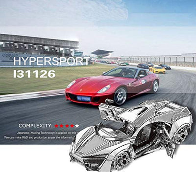 DIY 3D Car Metal Model 3D Puzzle 3D Laser Cut Jigsaw Toys 3D Metal Model Kit for Adults&Kids Mechanical Model Educational Toy Indoor Decoration Desk Toy Birthday Gift Collection Brain Teaser Puzzles