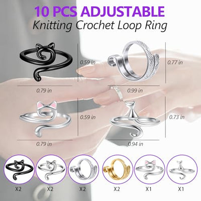 adjustable knitting ring protects