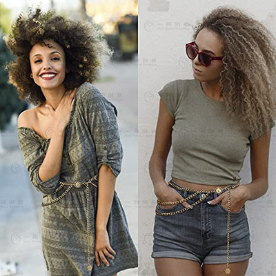 Multilayer Chain Belt for Women Metal Waist Belt Boho Sunflower Belly Chain