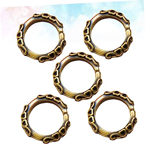 5pcs Circle Rings Earrings Jump Rings Keychain Connector Rings Brass Keyring Jewerly Necklace Rings Copper Jump Ring Letter Finger Ring Letter Keychain Open Loop Metal Ring Round