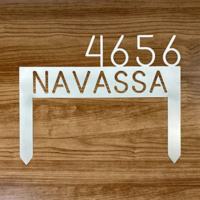 Custom Lawn Address Sign, Metal Yard Sign With Stakes, House Numbers For Yard, Made in USA