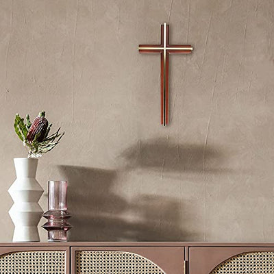 Wall Cross, Catholic Wooden Hanging Crosses for Wall Decor, 10 Inch