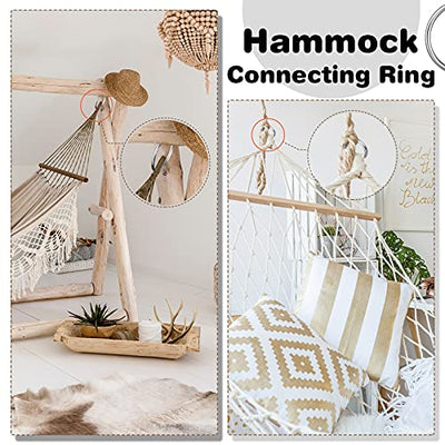 Hotop 4 Inch Metal O Ring Seamless Welded O-Ring Multi-Purpose 304 Stainless Steel Rings Smooth Round Ring for Hanging Flower Basket Crafts, 8 x 100 mm, 2 Pieces