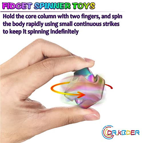 Fidget Spinner Toys Cube Adults, Easter Basket Stuffers for Teens Metal EDC Cool Desk Gadgets Office Toys Small Anxiety Figette Sensory Toy, ADHD Tool Fingears Figet Stress Valentine Gift for Boys