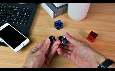 Fidget Spinner Toys Cube Adults, Easter Basket Stuffers for Teens Metal EDC Cool Desk Gadgets Office Toys Small Anxiety Figette Sensory Toy, ADHD Tool Fingears Figet Stress Valentine Gift for Boys