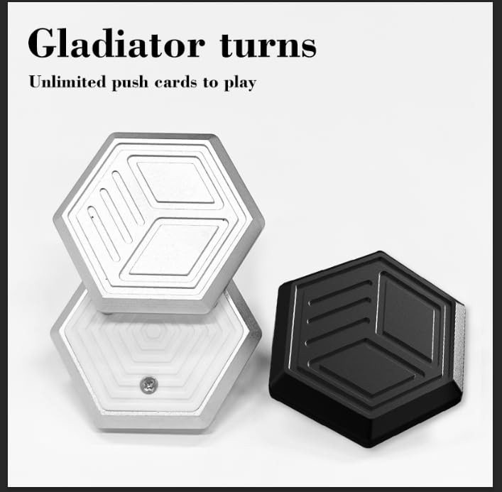 Hexagon Fidget Slider EDC Gadgets Toy Metal Magnetic Haptic Fidget Toys for Adults Anxiety/ADHD/Stress Relief (Black)