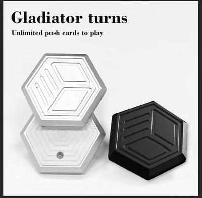 Hexagon Fidget Slider EDC Gadgets Toy Metal Magnetic Haptic Fidget Toys for Adults Anxiety/ADHD/Stress Relief (Black)