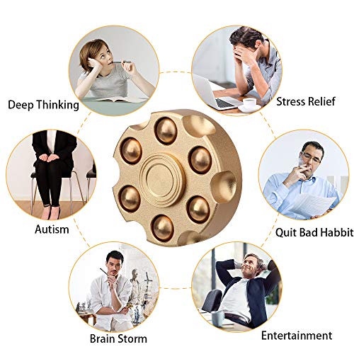 Cool Alloy Fidget Spinner Metal Toy for Kids Adults, Fidget Cube Chain Toys Small Sensory Gadget Finger Hand Spinner Focus Desk Spining Top Toy Party Favors Prizes Goody Bag Fillers Novelty Gift
