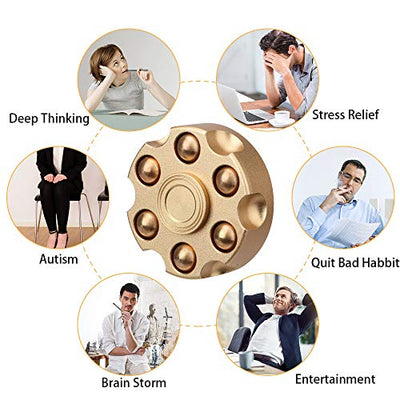 Cool Alloy Fidget Spinner Metal Toy for Kids Adults, Fidget Cube Chain Toys Small Sensory Gadget Finger Hand Spinner Focus Desk Spining Top Toy Party Favors Prizes Goody Bag Fillers Novelty Gift