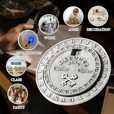 Fidget Toys Adults Brain Teaser Puzzles Fidget Spinners Metal Anxiety Stress Relief Toy Mind Puzzles Escape Room Game ADHD Autism Fidget Sensory Toys Office Desk Toy (Sliver)