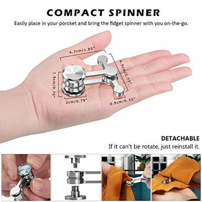 Updated Version Anti-Anxiety Fidget Spinner, Fidget Hand Toys Focus Finger Spinning Toy for Kid and Adult Relieving Stress Boredom ADHD Autism