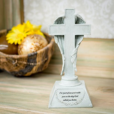 Roman Giftware Inc., Memorial Collection, 10.25" H Memorial Table Cross,Religious, Inspirational, Durable (4x4x10)