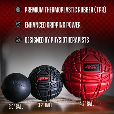 4kor massage ball set - trigger point ball - muscle relief