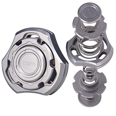 DjuiinoStar High-end Fidget Spinner, Unique Dual Bearings Design, Precisely CNC Machined (Stainless Steel), Premium EDC Toy DFS-01