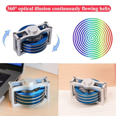 Desk-Kinetic-Toys Cool-Gadgets for Fidget: 20Mins Spinning-Tops, Cool-Stuff Figet Game for Adult Teen Children Kid, Optical-Illusion Stress Relief Gifts for Man Women Office School Home Christmas