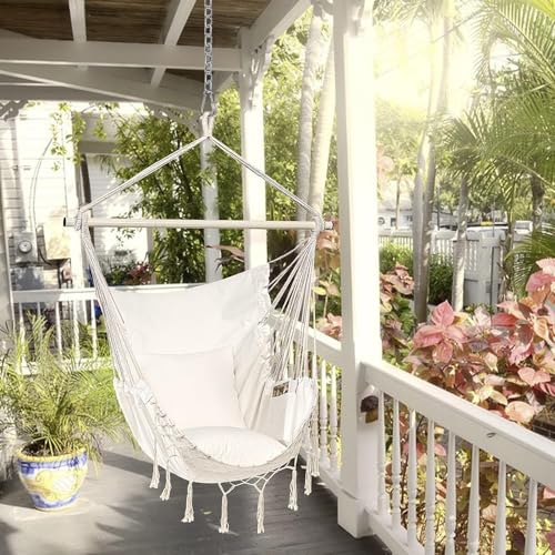 BeneLabel Stainless Steel Hanging Chair Chain Kit - 2 Chains with 4 Carabiners - 1000 LB Capacity - Adjustable Length - Indoor & Outdoor Use - for Hammock, Swing, Punching Bag & More