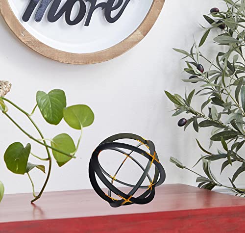 BSTGIFTS Iron Band Decorative Sphere - Accent Piece Ball - Decoration Metal Sphere 6.8 Inche Dia