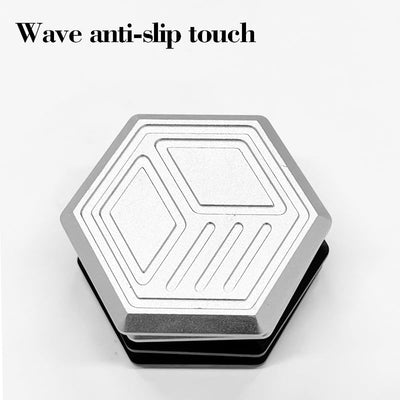 Hexagon Fidget Slider EDC Gadgets Toy Metal Magnetic Haptic Fidget Toys for Adults Anxiety/ADHD/Stress Relief (Black)