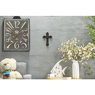 8.5" H Cast Iron Wall Cross Home Decor, Green……