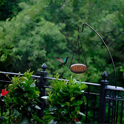 Hanging Bird Feeder, Bird Feeder Hanging for Garden Yard Outside Hanging Bird Feeder Tray - Metal Mesh Platform Feeders for Birds Outside Outdoors Hanging for Attracting Birds - Genuine