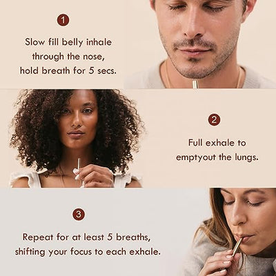 Breathing Necklace for Women and Men with Initial Pendant Anti Vape Metal Straw Breathwork Necklace Mindful Stress Breathing Necklace Fidget Jewelry for Quitting Smoking Anxiety Relief Items for Teens Gift