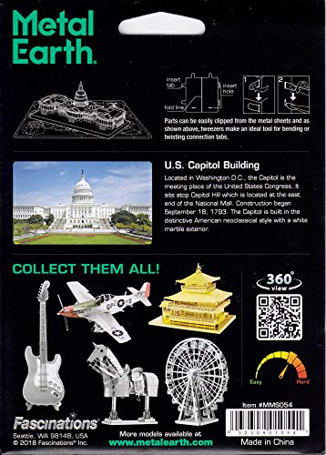 Fascinations Metal Earth US Capitol Building 3D Metal Model Kit