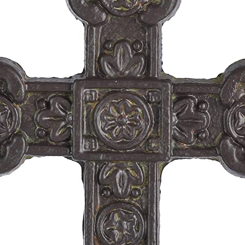 8.5" H Cast Iron Wall Cross Home Decor, Green……