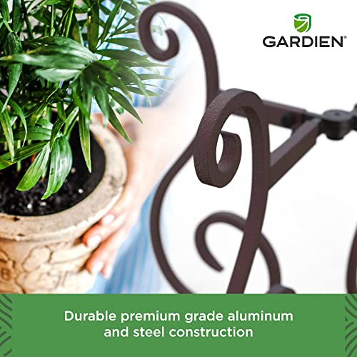 Gardien Plant Stand Indoor Outdoor, Adjustable Fits Up To 16 Inch Pots, Mid Century Modern Metal Planter Holder, Vase Stand, Bowl Stand, Birdbath Stand, Item Stand, Flower Pot Stand (Bronze)