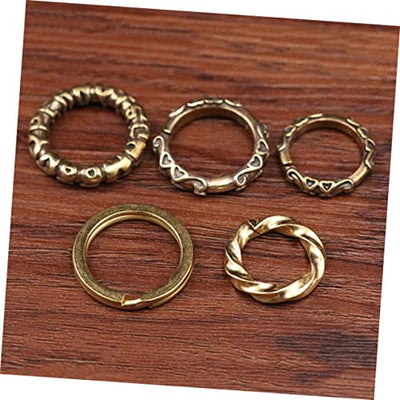 5pcs Circle Rings Earrings Jump Rings Keychain Connector Rings Brass Keyring Jewerly Necklace Rings Copper Jump Ring Letter Finger Ring Letter Keychain Open Loop Metal Ring Round