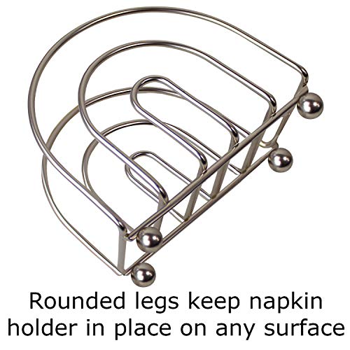 Blue Donuts Satin Nickel Arc Collection Napkin Holder – Napkin Holders for Tables, Modern Napkins Holder, Dining Table Napkin Holders for Kitchen,