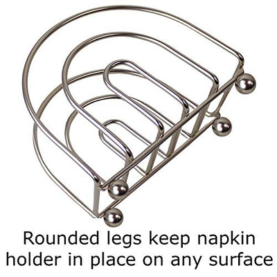 Blue Donuts Satin Nickel Arc Collection Napkin Holder – Napkin Holders for Tables, Modern Napkins Holder, Dining Table Napkin Holders for Kitchen,