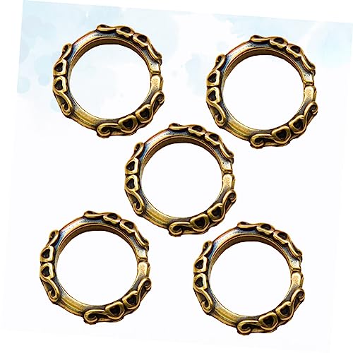 5pcs Circle Rings Earrings Jump Rings Keychain Connector Rings Brass Keyring Jewerly Necklace Rings Copper Jump Ring Letter Finger Ring Letter Keychain Open Loop Metal Ring Round