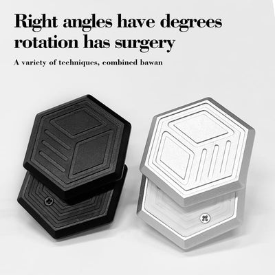 Hexagon Fidget Slider EDC Gadgets Toy Metal Magnetic Haptic Fidget Toys for Adults Anxiety/ADHD/Stress Relief (Black)
