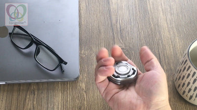 DjuiinoStar High-end Fidget Spinner, Unique Dual Bearings Design, Precisely CNC Machined (Stainless Steel), Premium EDC Toy DFS-01