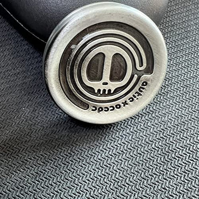 Haptic Coin Fidget Slider Metal EDC Fidget Clicker Office Fidget Toys for Adults ADHD Autism Sensory -Silver