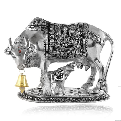 Crafter Village Handcrafted Metal Cow Showpiece for Home Décor Gifting Table Décor Lovable Designer Decorative Gift Item