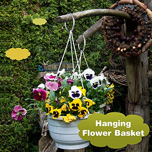 Hotop 4 Inch Metal O Ring Seamless Welded O-Ring Multi-Purpose 304 Stainless Steel Rings Smooth Round Ring for Hanging Flower Basket Crafts, 8 x 100 mm, 2 Pieces