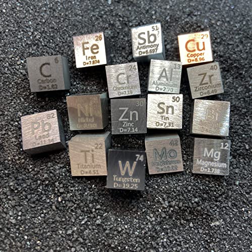 15 piece metal element cubes - density cube set