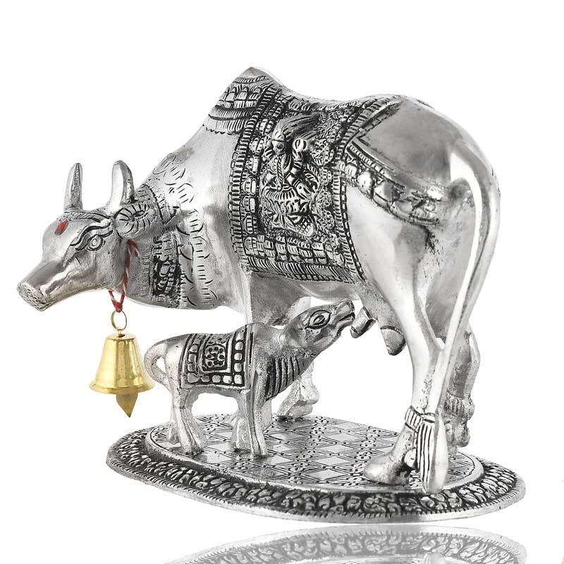 Crafter Village Handcrafted Metal Cow Showpiece for Home Décor Gifting Table Décor Lovable Designer Decorative Gift Item