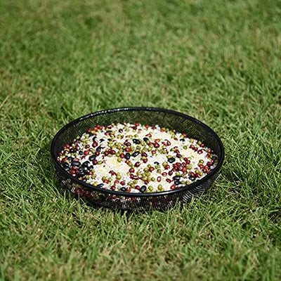 Hanging Bird Feeder, Bird Feeder Hanging for Garden Yard Outside Hanging Bird Feeder Tray - Metal Mesh Platform Feeders for Birds Outside Outdoors Hanging for Attracting Birds - Genuine