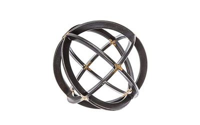BSTGIFTS Iron Band Decorative Sphere - Accent Piece Ball - Decoration Metal Sphere 6.8 Inche Dia